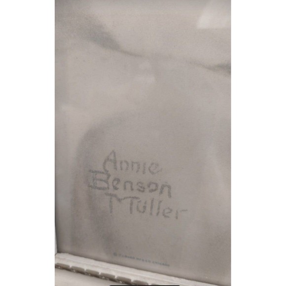 Just A Little Dream By Annie Benson Muller, Vintage Framed Print Sleeping Baby - Picture 2 of 6